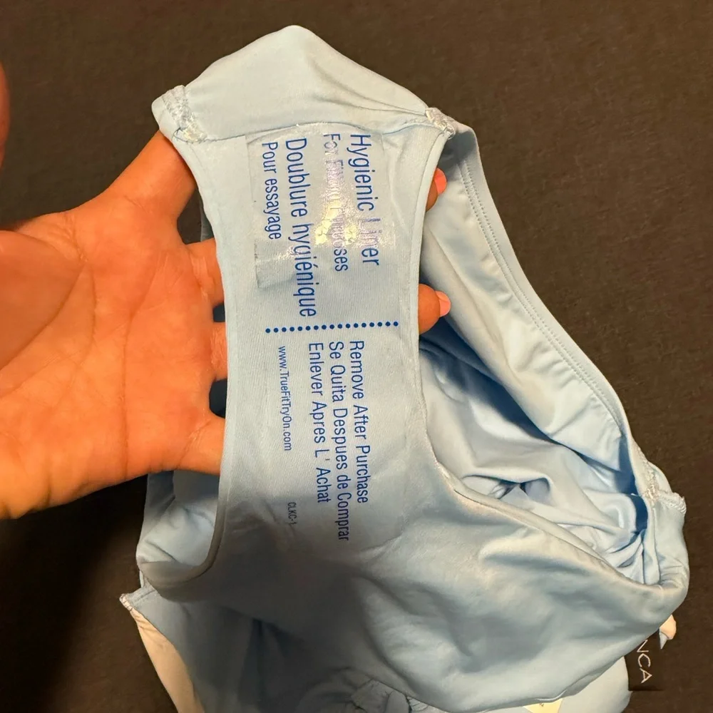 Island Goddess Underwire Lace Up One Piece - Crystal Blue - Picture 9 of 9